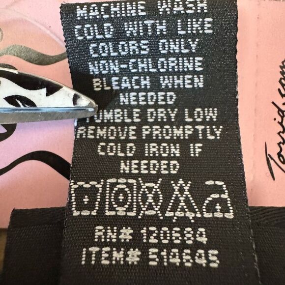 Y2K Torrid Size 1X Crochet Peplum Corset Tank Black Lace Going Out Top Goth NWT - Picture 8 of 8